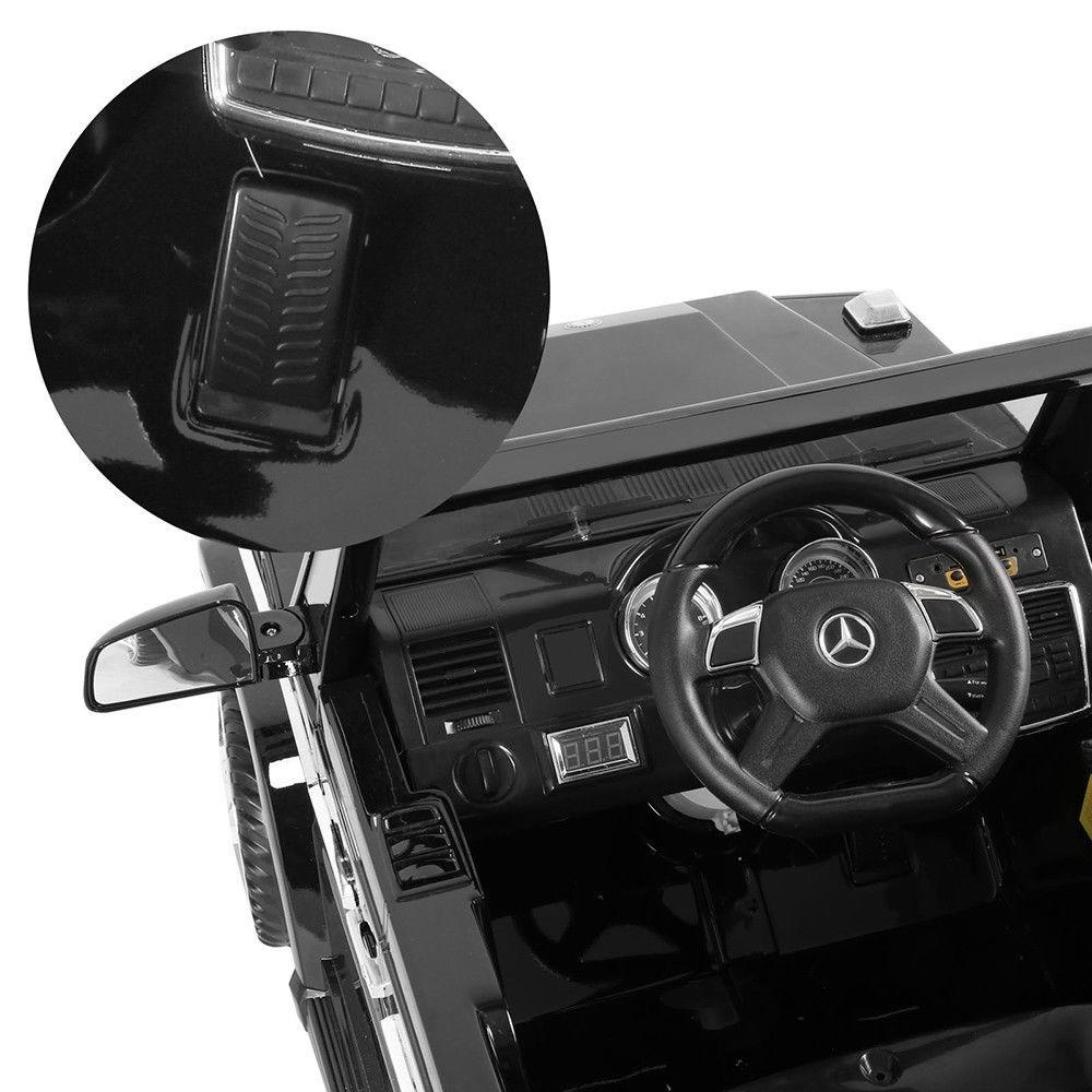 12V powered Mercedes AMG G65 Ride on electric car For Kids with Remote Control LED lights MP3 Leather Seat - Black