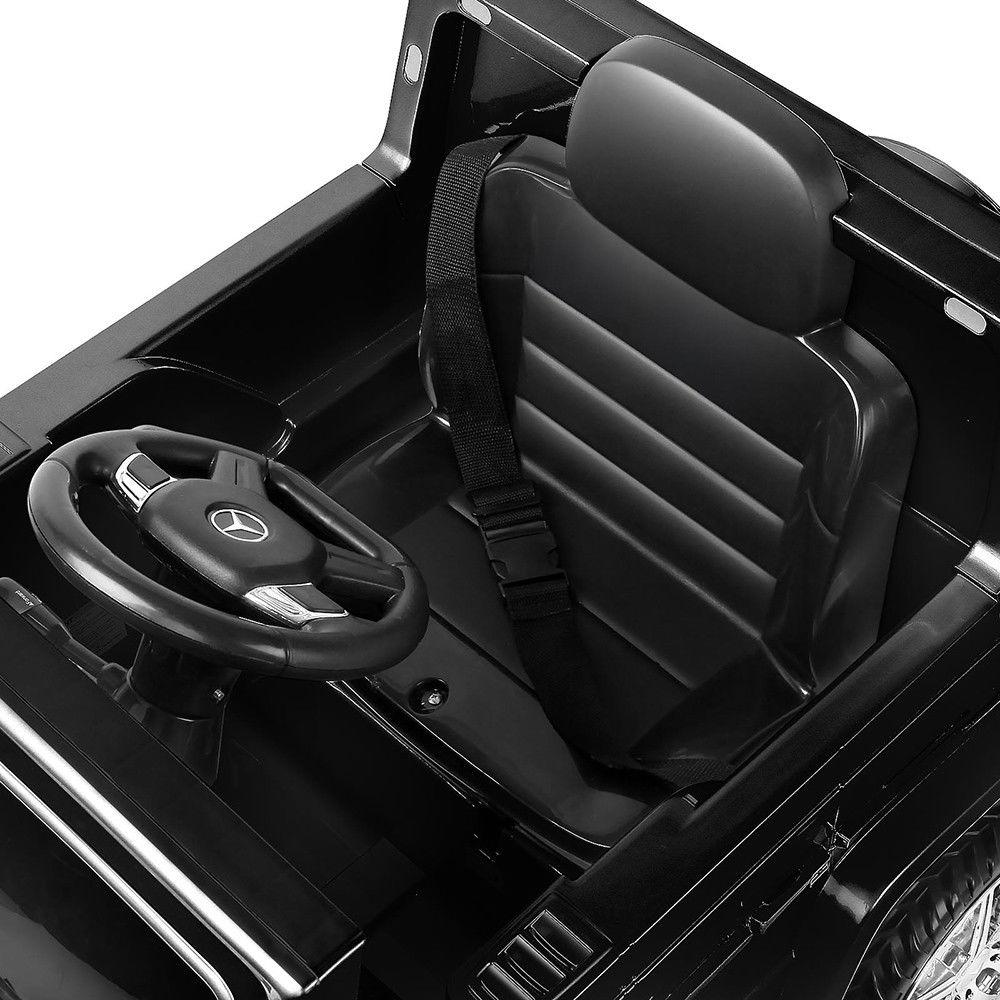 12V powered Mercedes AMG G65 Ride on electric car For Kids with Remote Control LED lights MP3 Leather Seat - Black