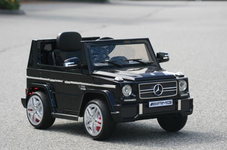 12V powered Mercedes AMG G65 Ride on electric car For Kids with Remote Control LED lights MP3 Leather Seat - Black