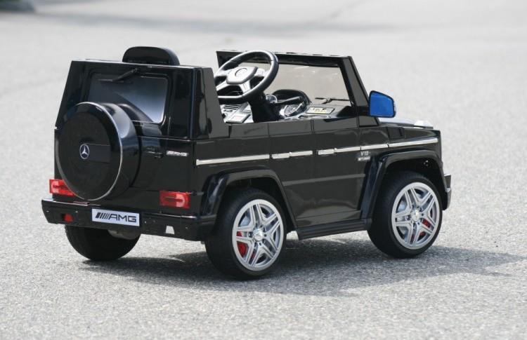 12V powered Mercedes AMG G65 Ride on electric car For Kids with Remote Control LED lights MP3 Leather Seat - Black