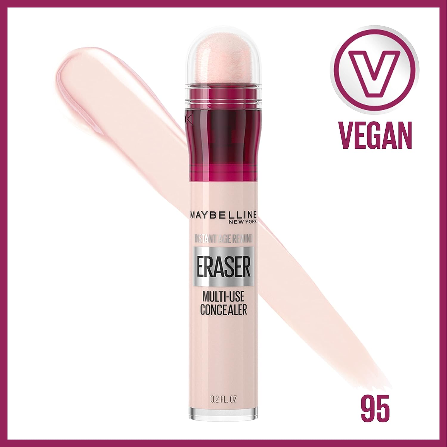 Maybelline New York Instant Age Rewind Eraser Dark Circles Treatment Multi-Use Concealer, 095, 1 Count (Packaging May Vary)