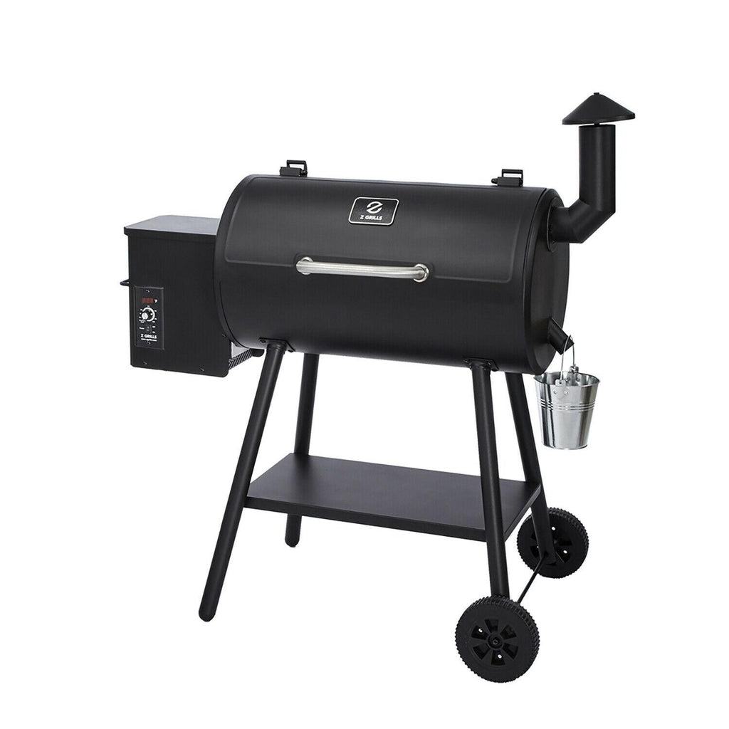 ZPG-5502H 8 in 1 BBQ Pellet Grill Smoker w/ Digital Temp Control, Black