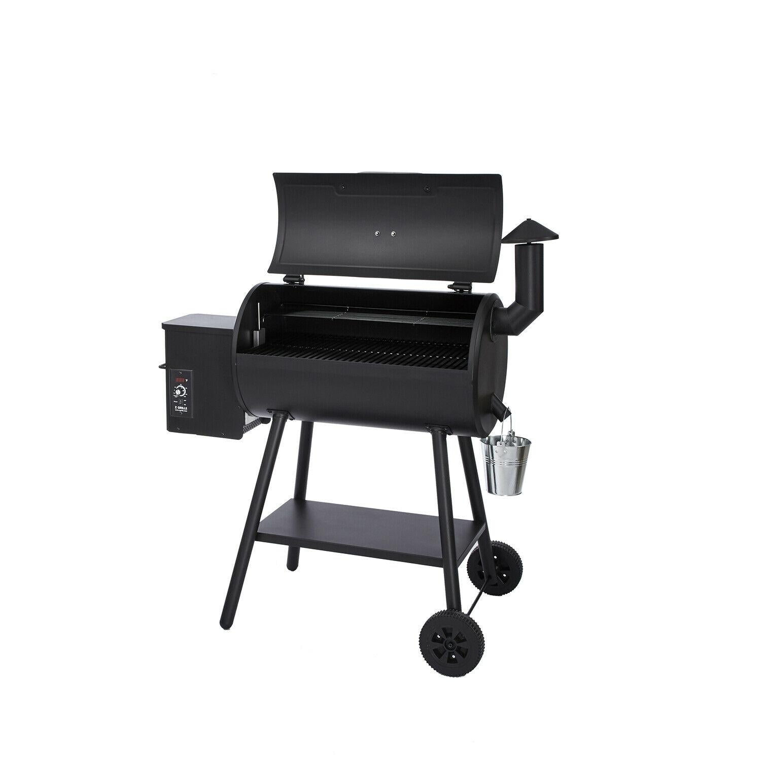 ZPG-5502H 8 in 1 BBQ Pellet Grill Smoker w/ Digital Temp Control, Black