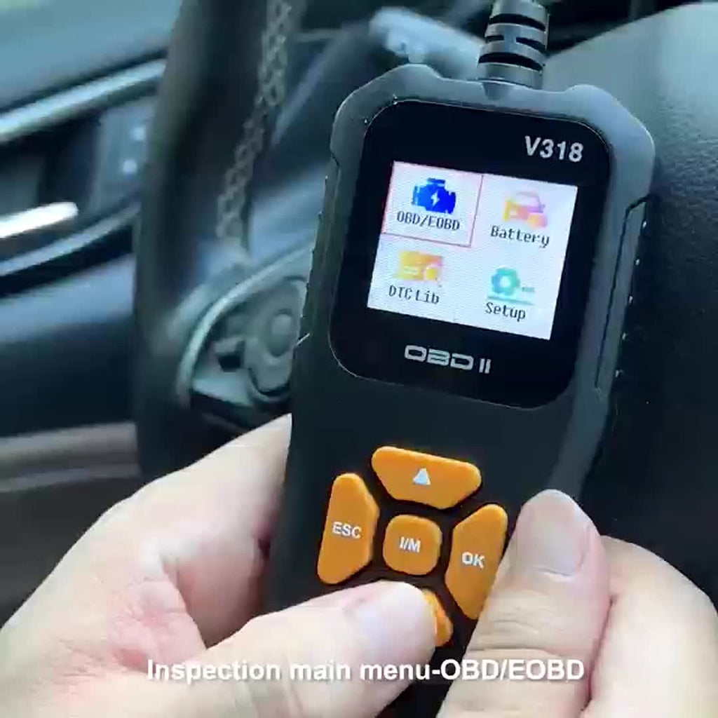OBD2 Car Scanner Diagnostic Scan Tool V318-2,  Color ScreenVehicle Fault Code Reader , Auto Read Fault Code Check Engine Light For OBDII Protocol Cars