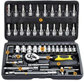 Flexibility 46Pcs Tool Box Car Motorcycle Repair Set Hand Tool Home Service DIY Kit Socket Head Wrench Safety