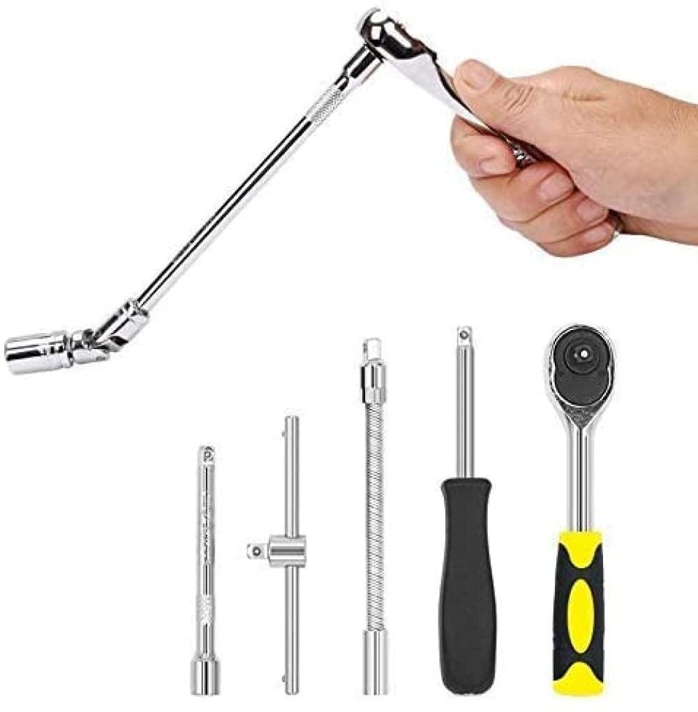 Flexibility 46Pcs Tool Box Car Motorcycle Repair Set Hand Tool Home Service DIY Kit Socket Head Wrench Safety