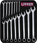 URREA 12-Point Combination Wrench Set - 15-Piece (5/16" - 1-1/4") Mechanics Tool Kit with Roll-up StoraPouch &amp; Fully Polished Nickel-Chrome Finish - 1200F