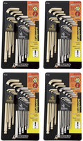 Bondhus 20399 Ball End L-Wrench DoublePK w/BriteGuard &amp; GoldGuard Finish (Four Pack)
