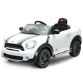 12V Electric Mini Countryman Licensed Kids Ride On Car Remote Controller White