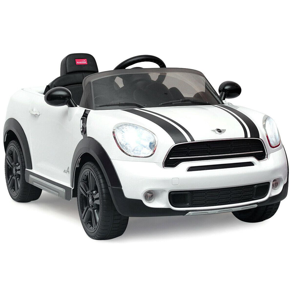 12V Electric Mini Countryman Licensed Kids Ride On Car Remote Controller White