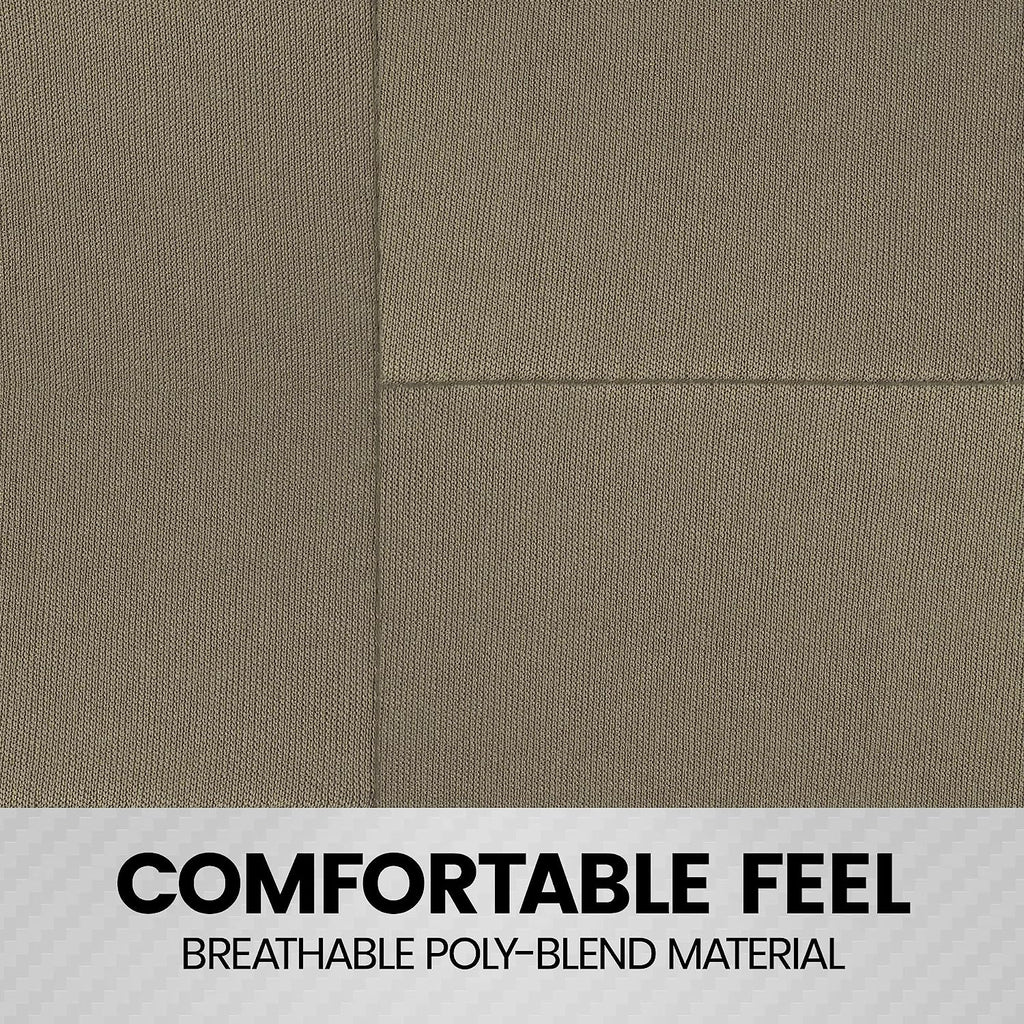 BDK PolyPro Seat Covers Full Set in Solid Beige – Front and Rear Split Bench Seat , Easy to Install for Auto Trucks Van SUV Car