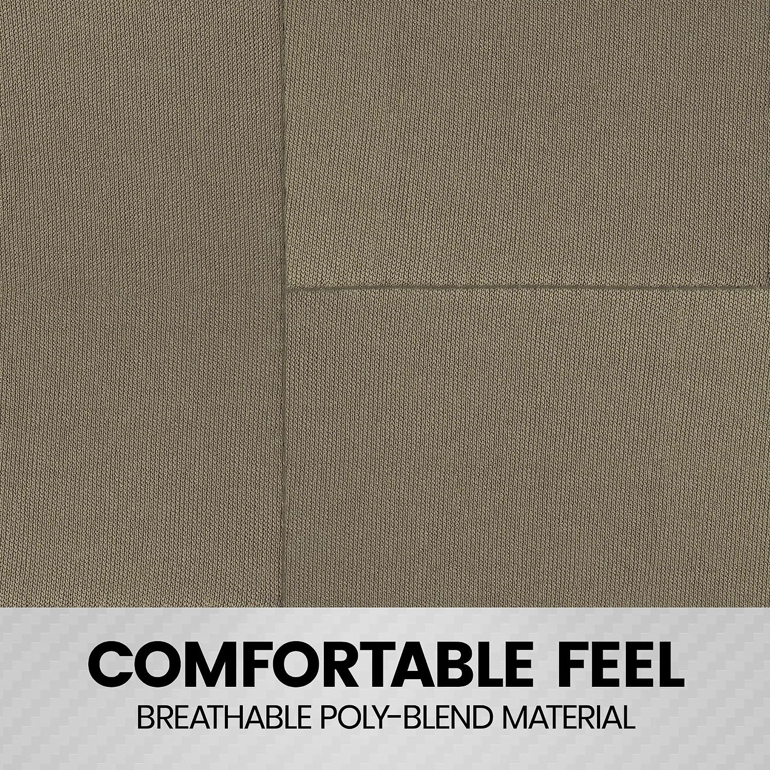 BDK PolyPro Seat Covers Full Set in Solid Beige – Front and Rear Split Bench Seat , Easy to Install for Auto Trucks Van SUV Car