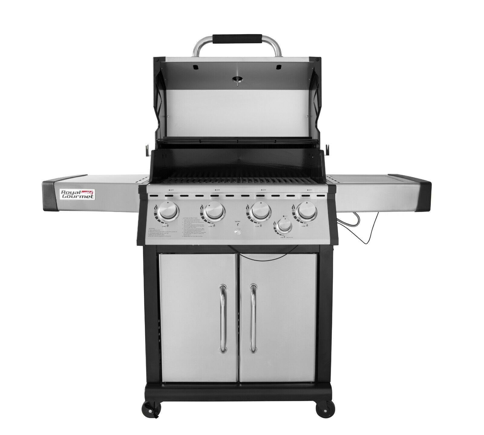 4-Burner Propane Gas Grill with Side Burner MG4001