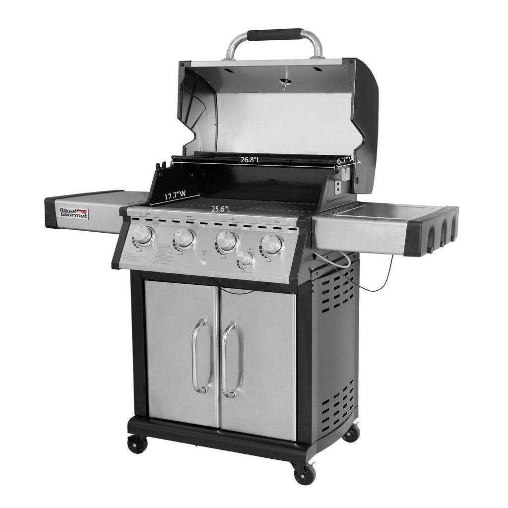 4-Burner Propane Gas Grill with Side Burner MG4001