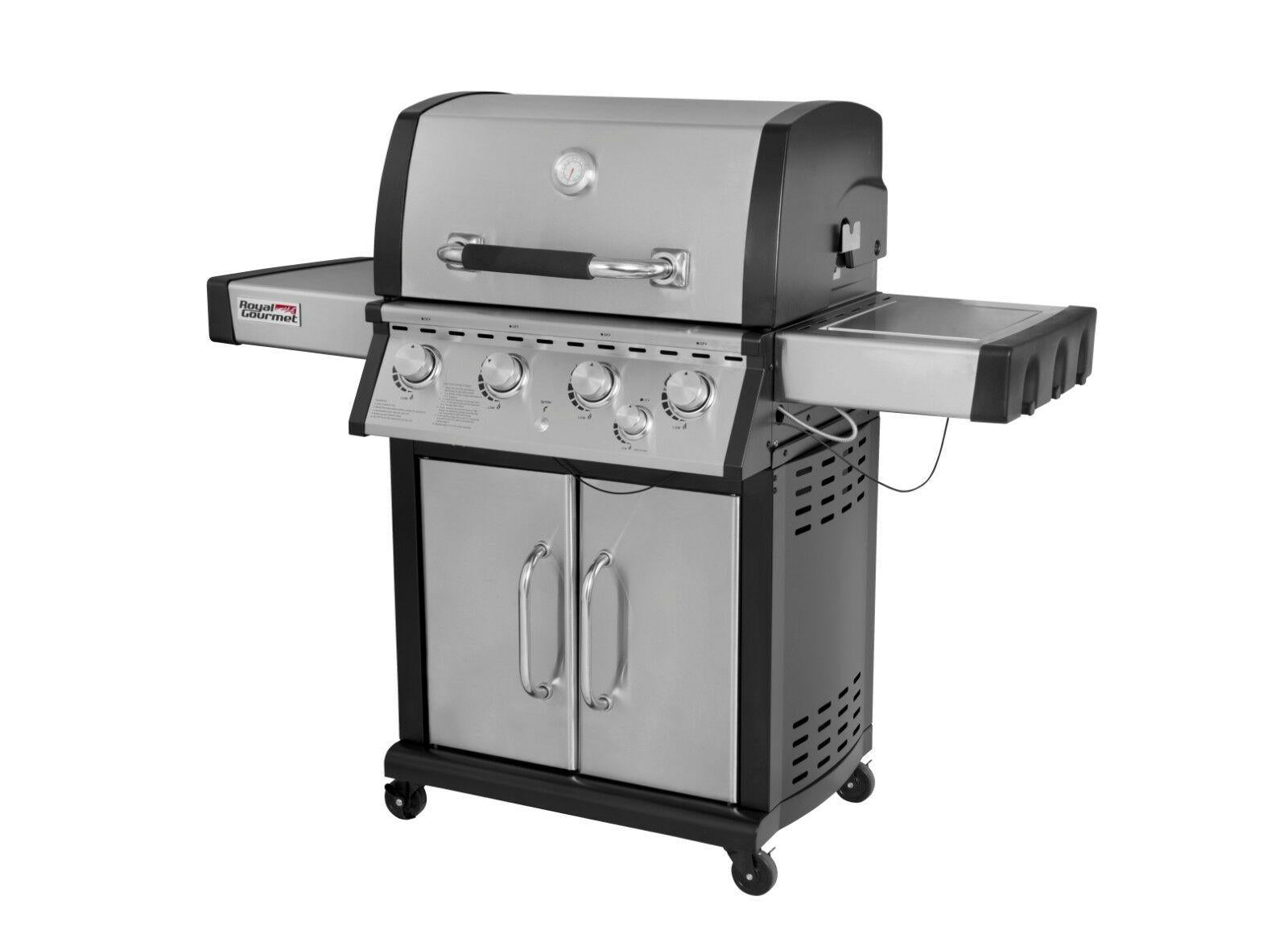 4-Burner Propane Gas Grill with Side Burner MG4001