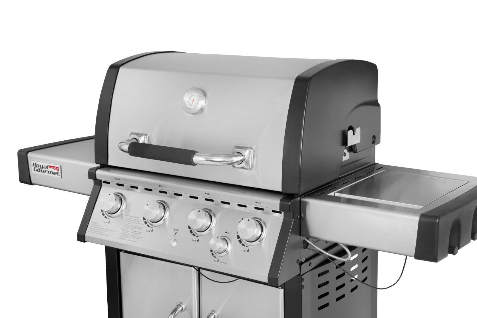 4-Burner Propane Gas Grill with Side Burner MG4001
