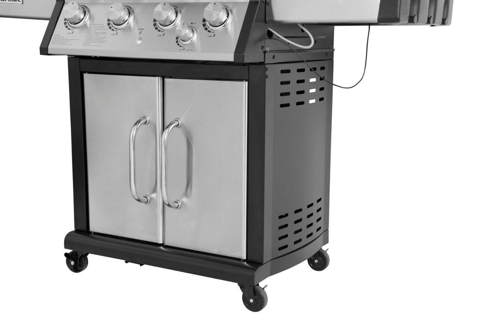 4-Burner Propane Gas Grill with Side Burner MG4001