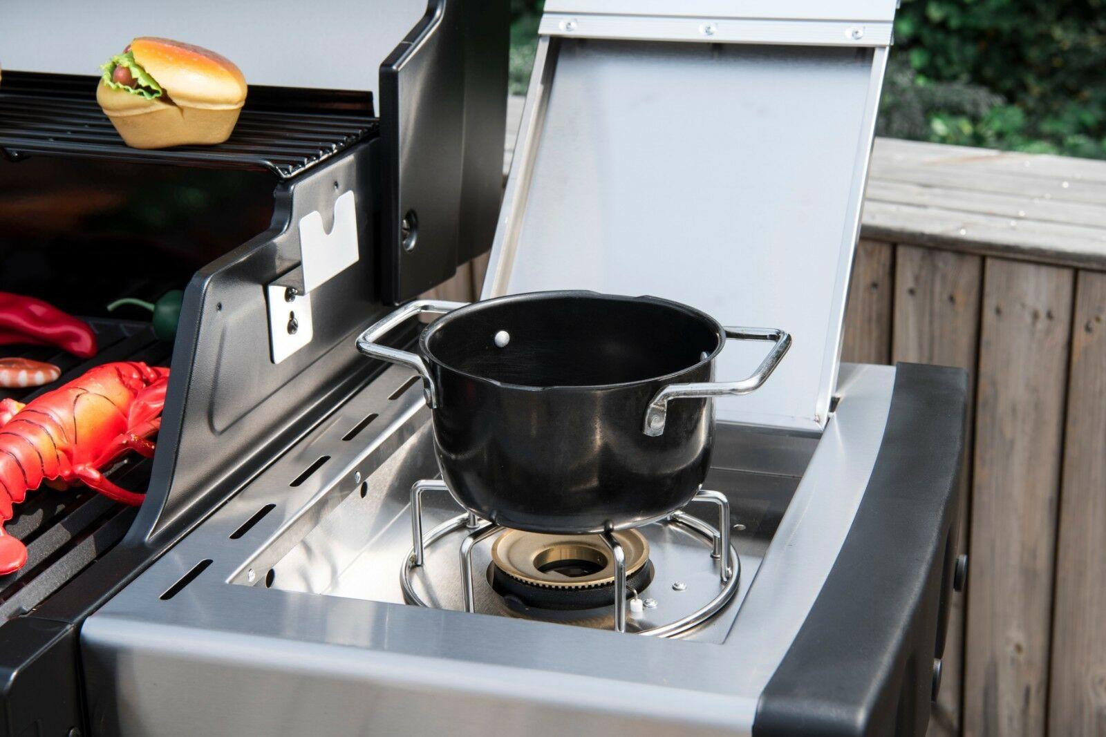 4-Burner Propane Gas Grill with Side Burner MG4001