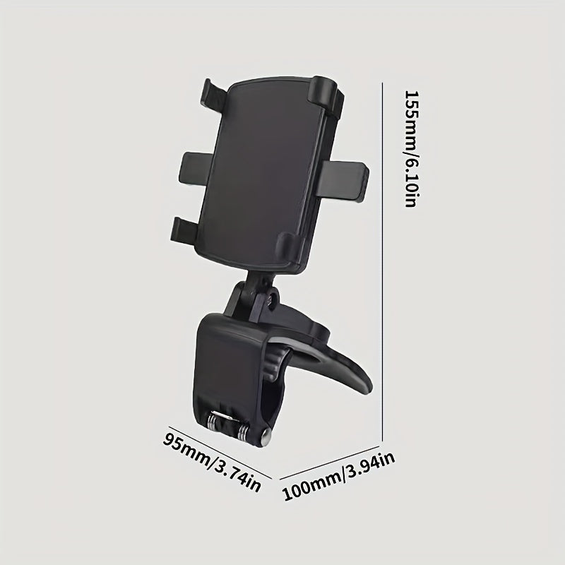 Angle-Adjustable Car Phone Mount: Rotate &amp; Secure Your Phone For Easy Accessibility