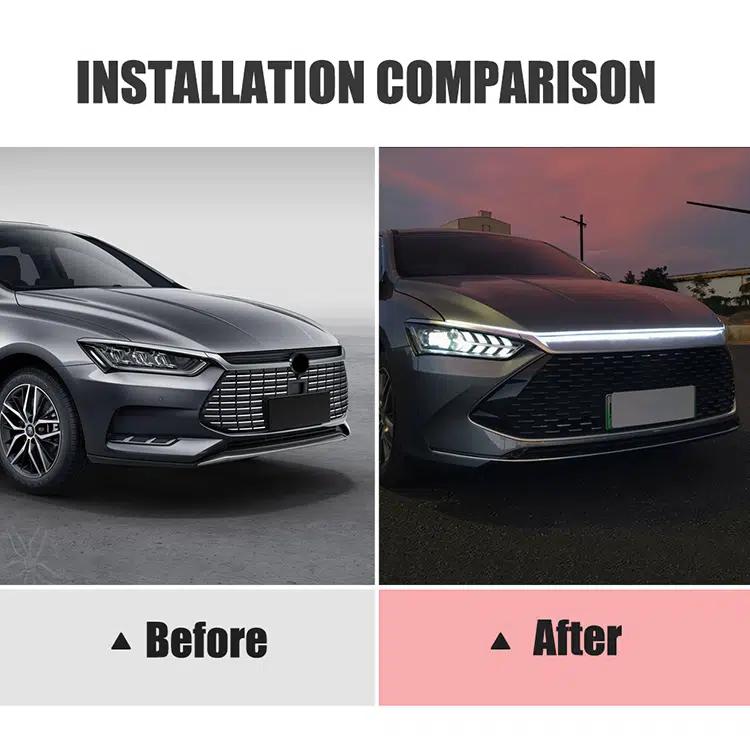 Upgrade Your Vehicle with a Universal 12V, 10W Start-Scan Car LED Hood Light Dynamic Daytime Running Light!