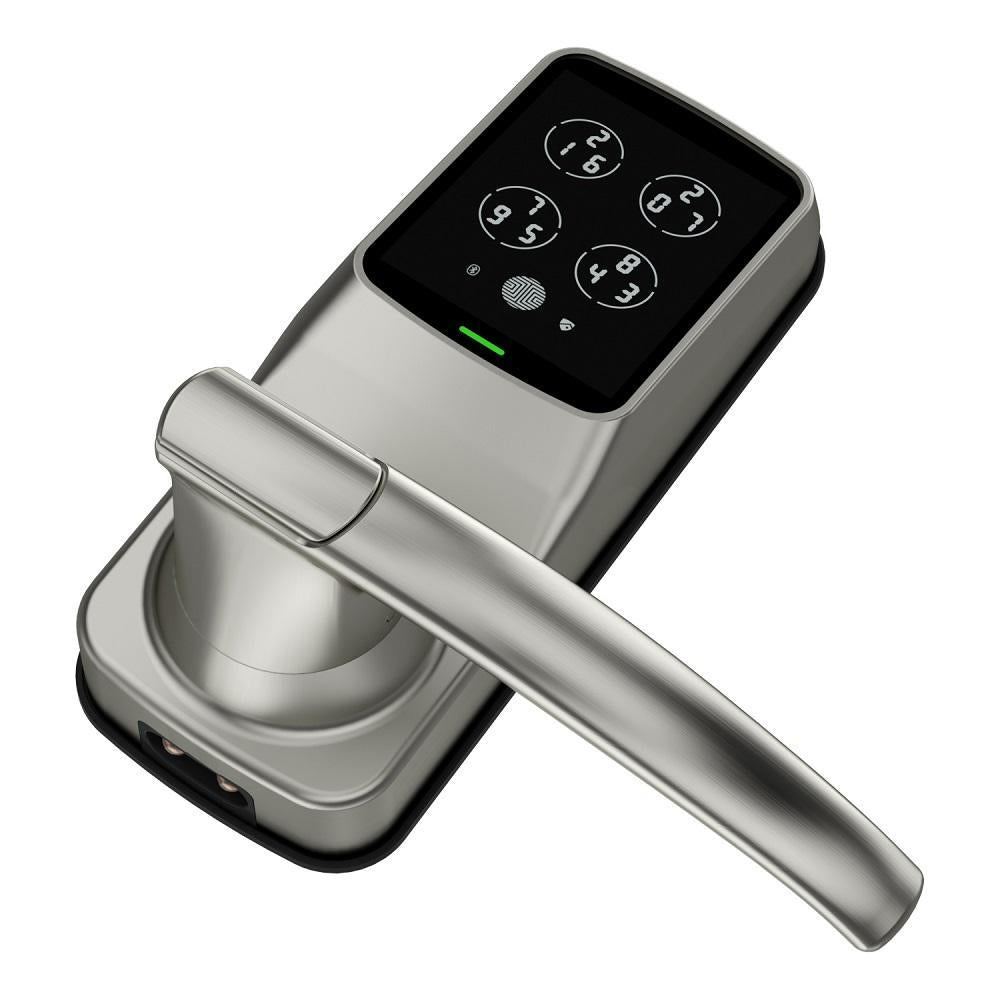 Model-S Satin Nickel Smart Touchscreen Keypad Door Latch Lock with Bluetooth