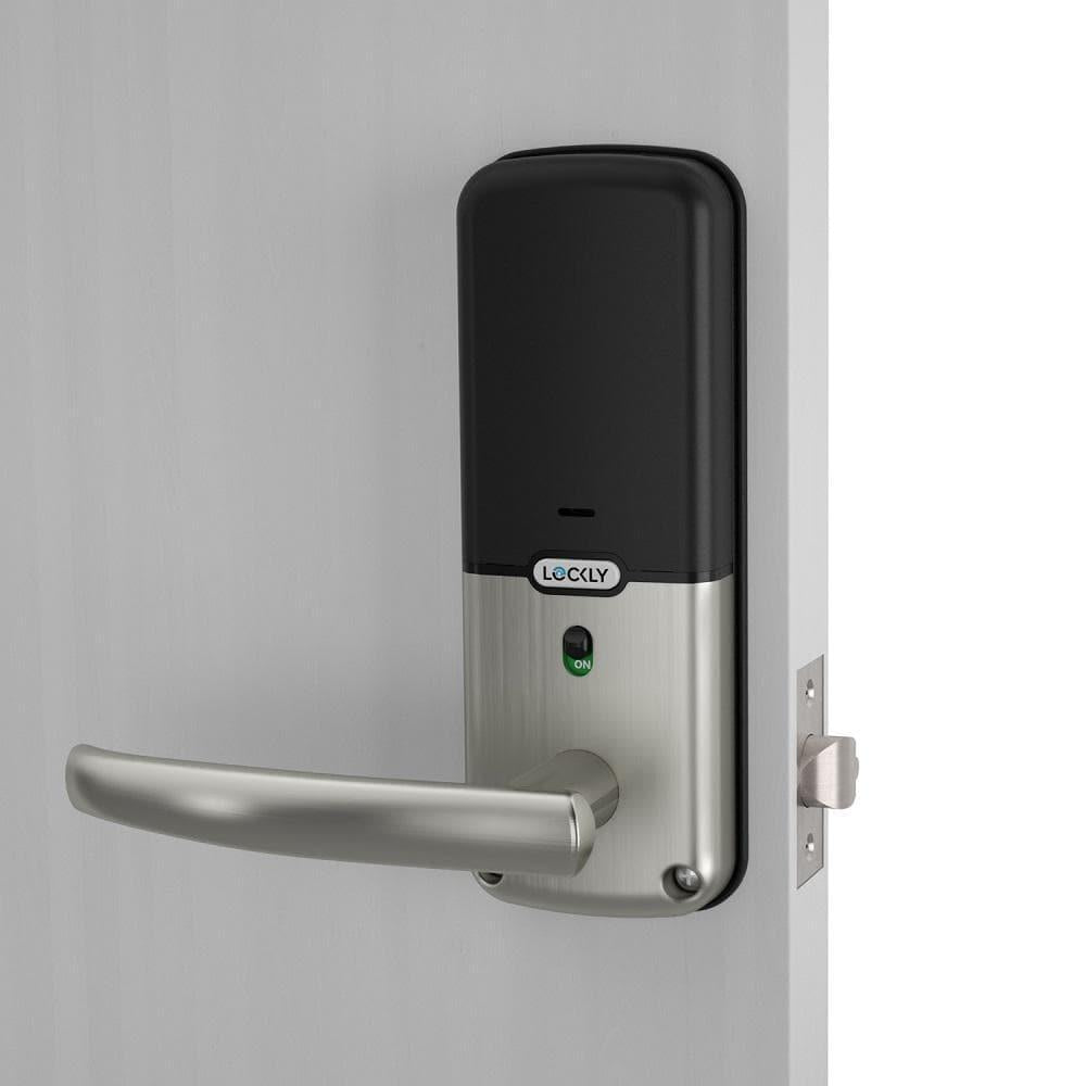 Model-S Satin Nickel Smart Touchscreen Keypad Door Latch Lock with Bluetooth