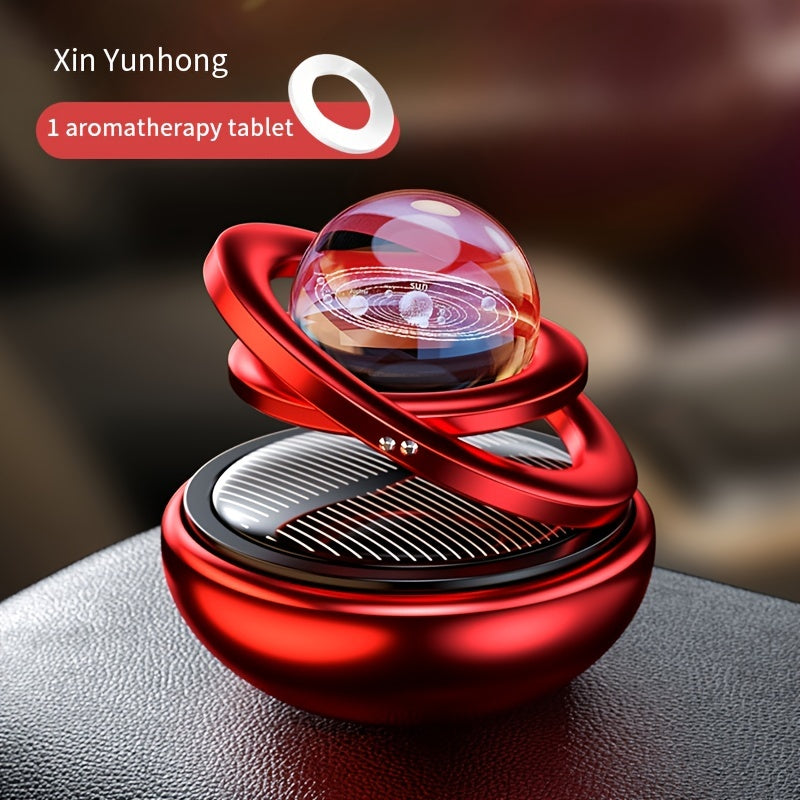 Solar-Powered Car Aromatherapy: Revitalize Your Car's Interior with this Rotating Air Freshener &amp; Purifier!