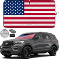 Autoamerics 1-Piece Windshield Sun Shade Original American Flag USA Patriotic  - Foldable Car Front Window Sunshade for Sedans SUV Truck - Blocks Max UV Rays and Keeps Your Vehicle Cool - Medium
