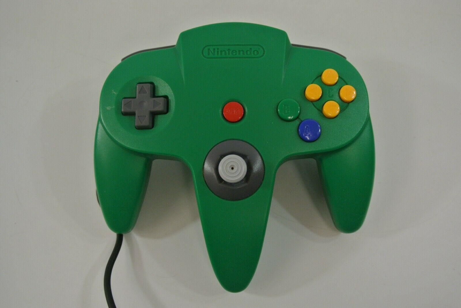 64 NUS-001 Video Game Console + Two Controllers No AV Cable It Works!