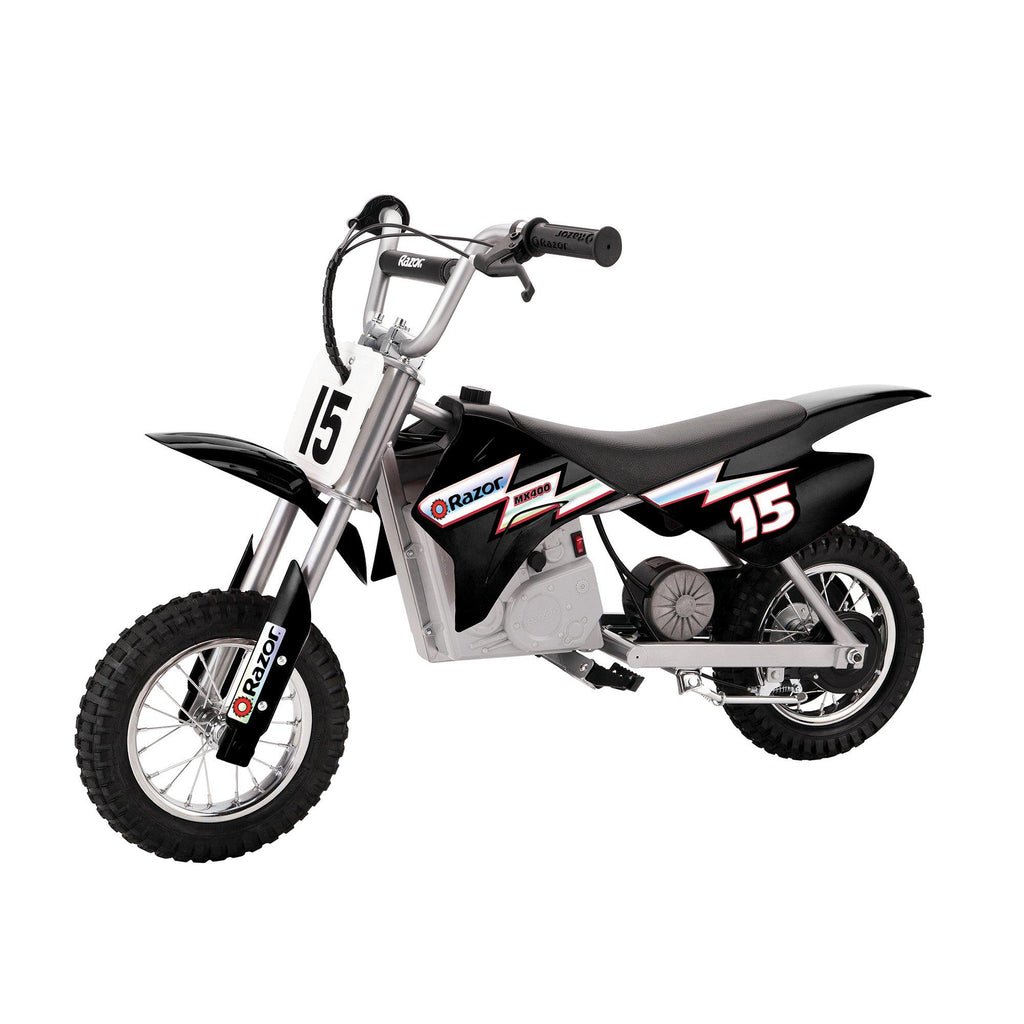 MX400 Dirt Rocket 24V Electric Toy Motocross Motorcycle Dirt Bike, Black