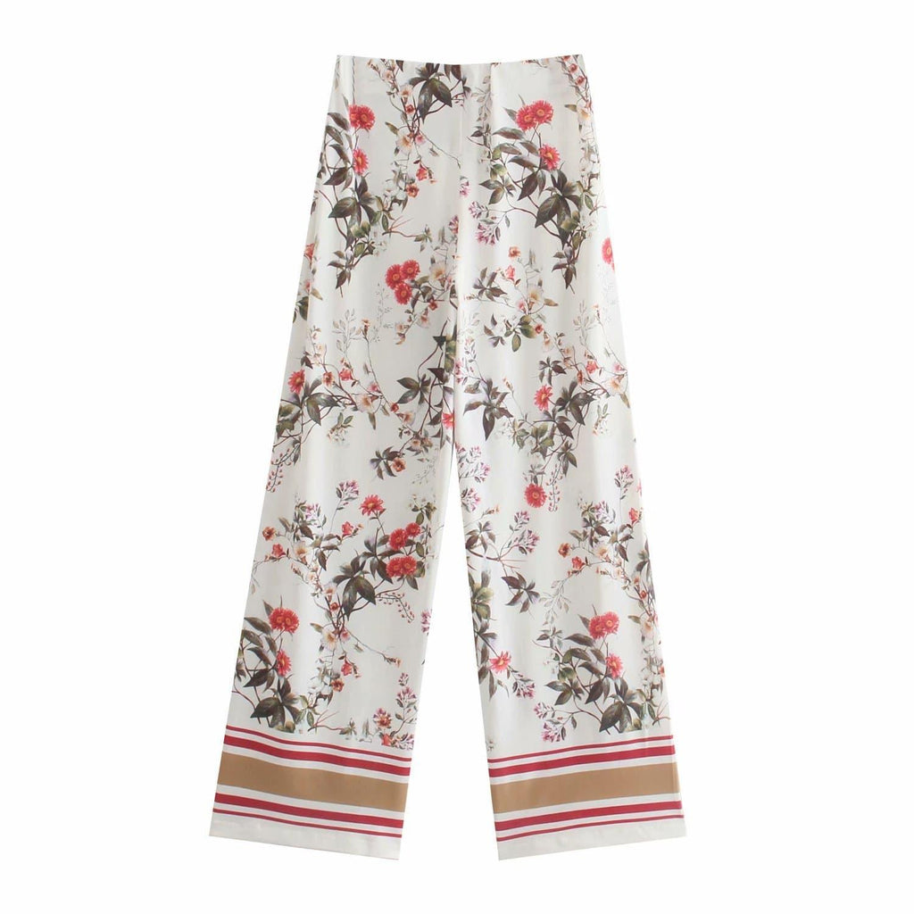 high waist fluid summer baggy pants