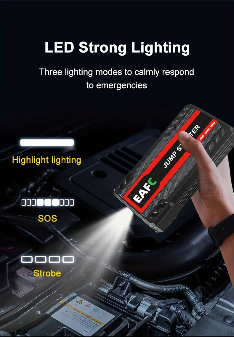 Portable Multi Function Emergency Booster Car Emergency Mobile Power Battery Charger 12V Car Jump Starter Gasoline Diesel Car Starter Upgrade