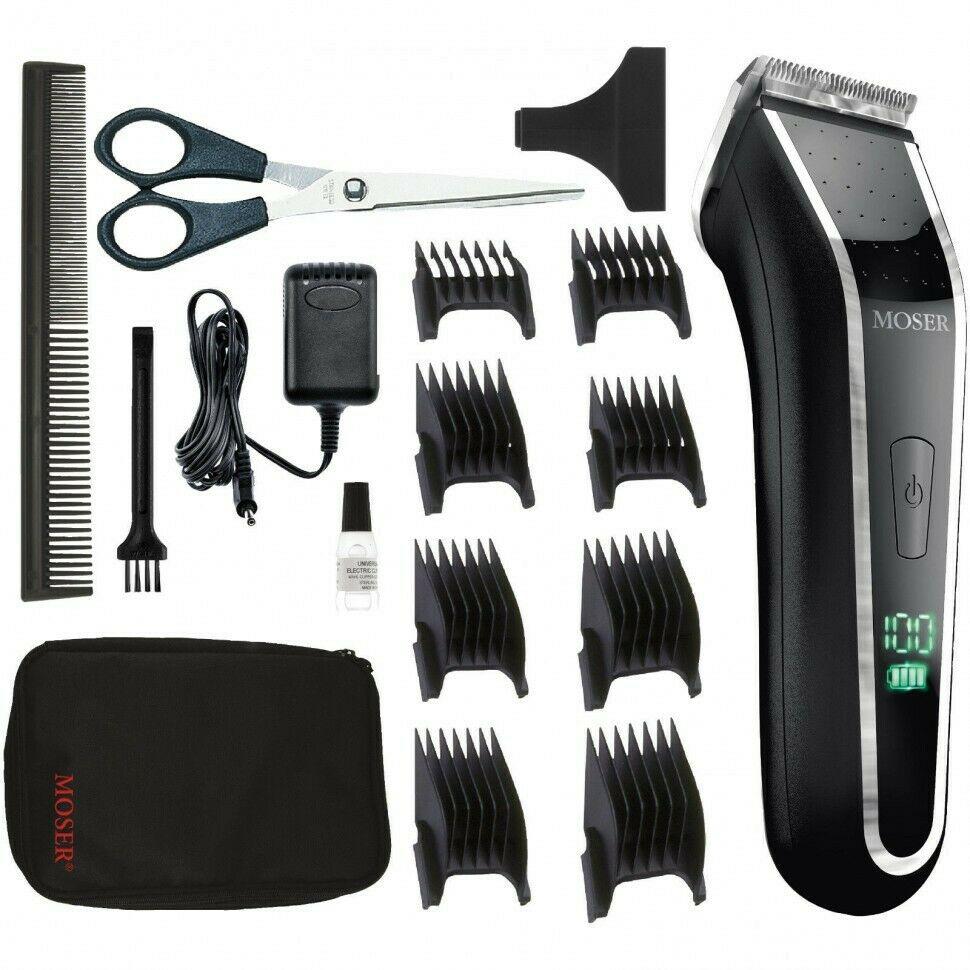 Moser 1902-0460 1900 Lithium Pro Series LCD Hair Clippers Trimmer Black 1902