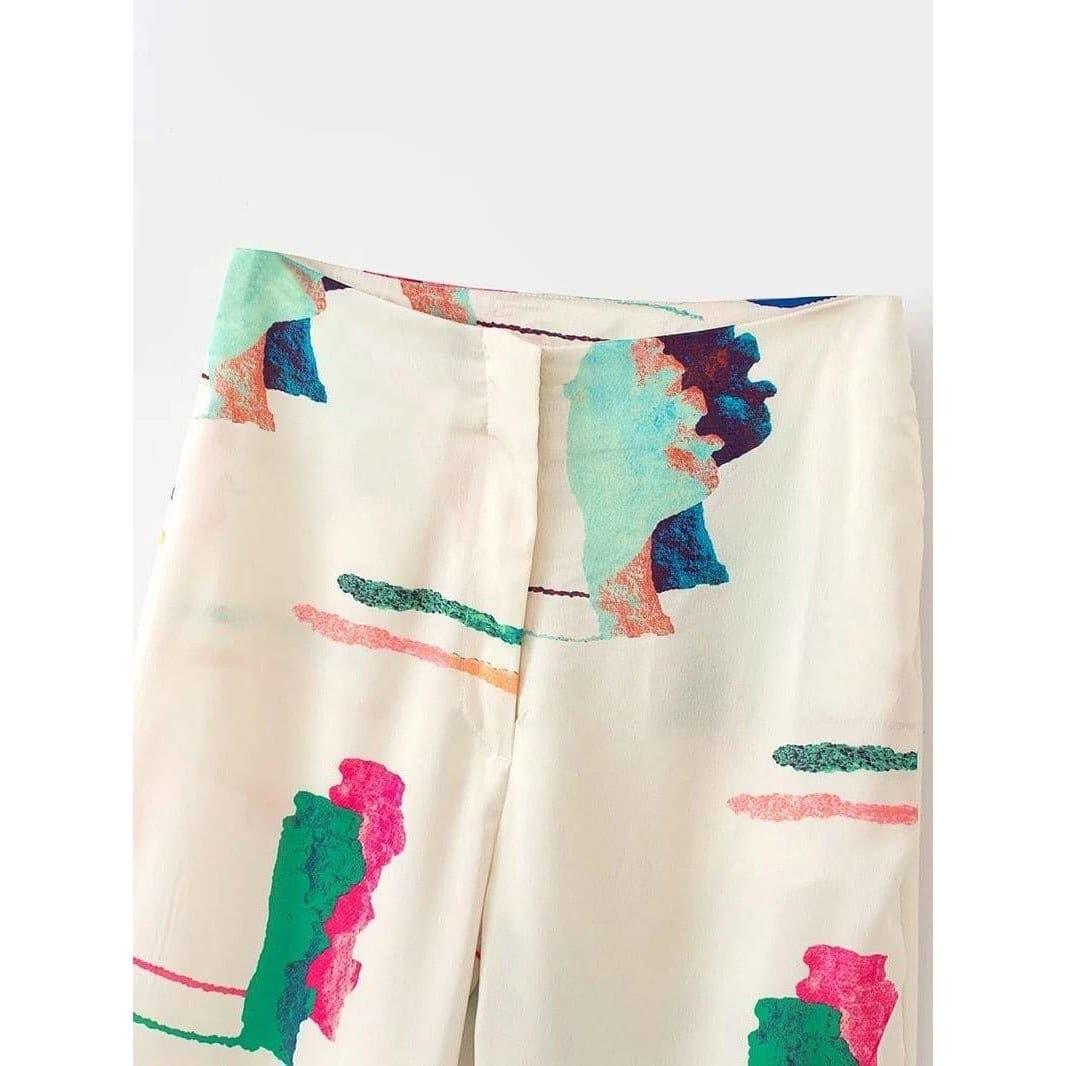 gloria satin straight pants