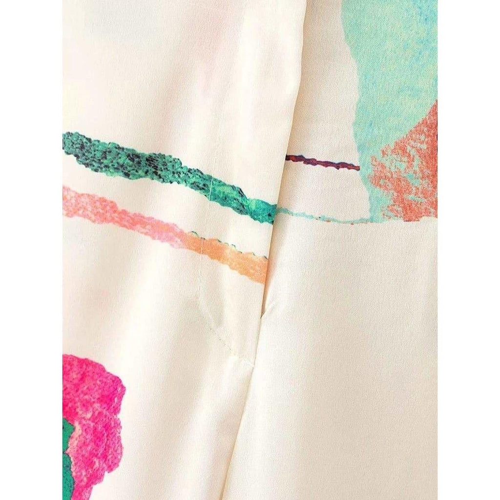 gloria satin straight pants