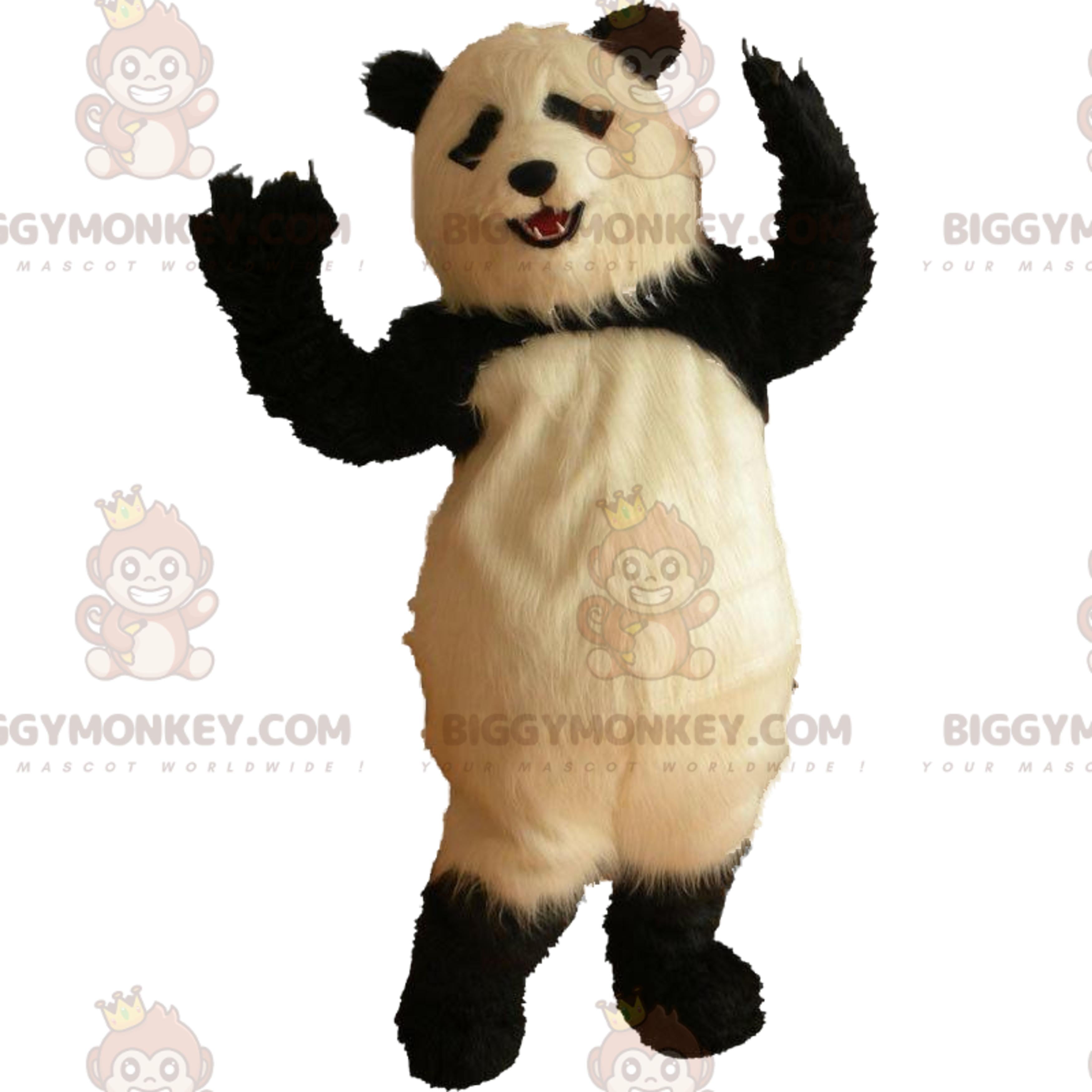 Very realistic panda BIGGYMONKEYmascot costume, furry panda costume