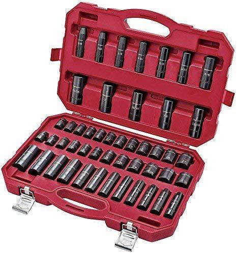 Craftsman 48pc  Laser Impact Socket Accessory Set with Portable Case, 1/2 Drive, Inch/metric