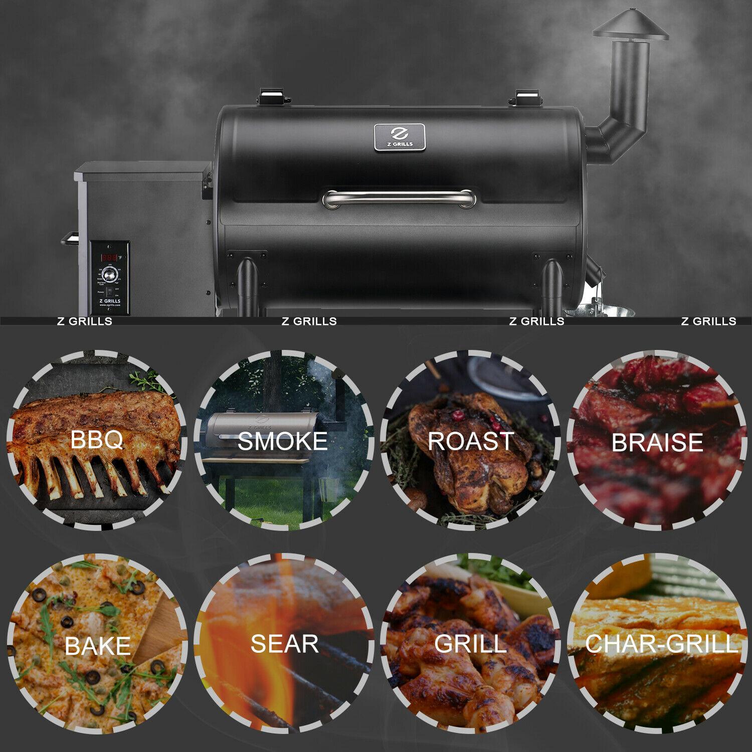 ZPG-550B Pellet Grill BBQ Smoker with Digital Control 520 sq.in