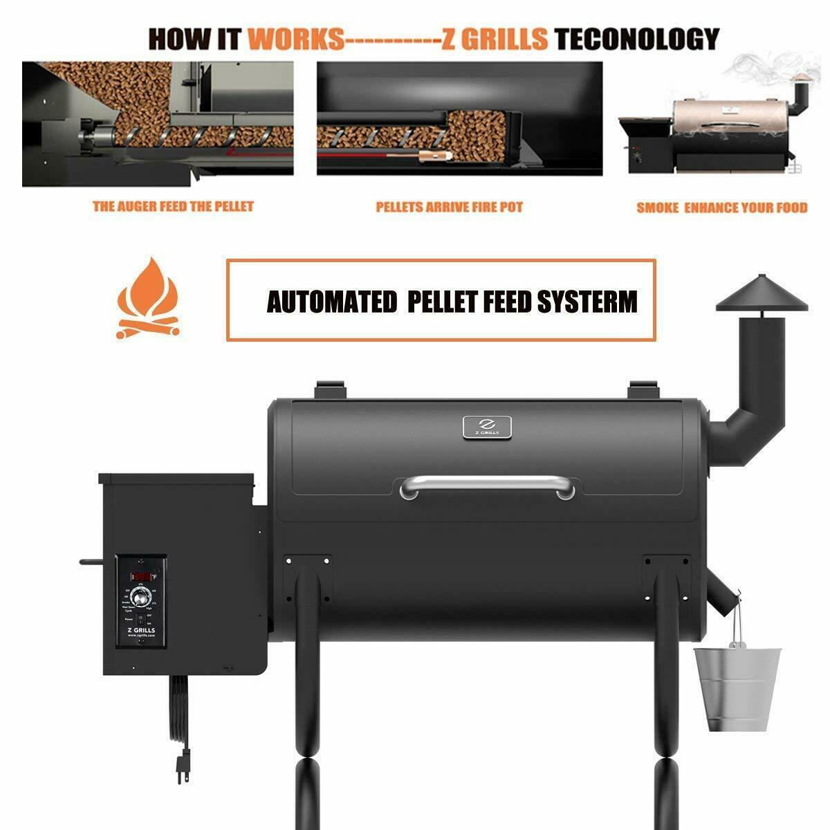 ZPG-550B Pellet Grill BBQ Smoker with Digital Control 520 sq.in