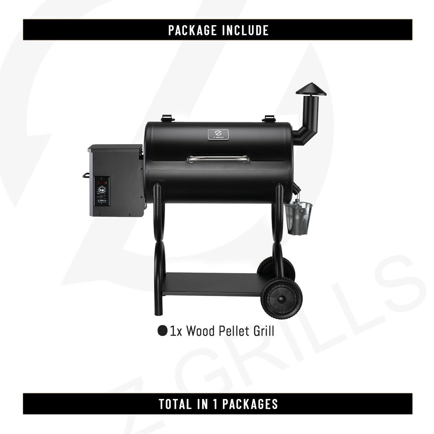 ZPG-550B Pellet Grill BBQ Smoker with Digital Control 520 sq.in