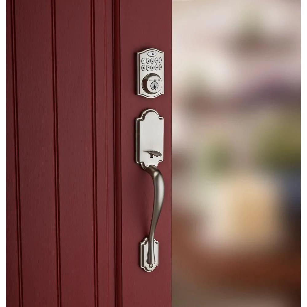 SmartCode 913 Satin Nickel Single Cylinder Electronic Deadbolt Featuring SmartKey Security