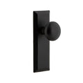Keep Plate 2-3/4 in. Backset Black Iron Privacy Bed/Bath with Left-Handed Keep Door Knob