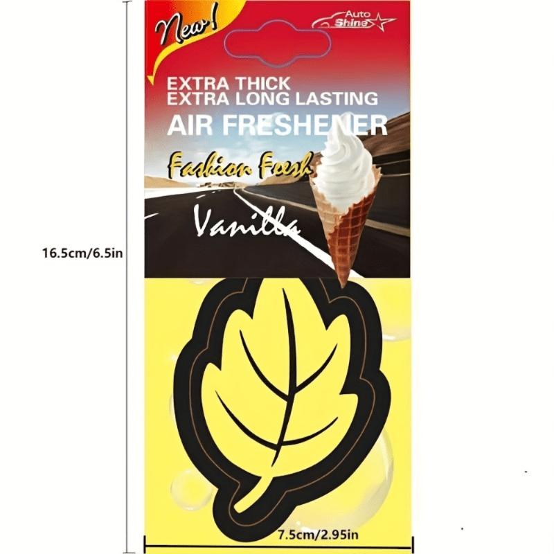 3-60pcs Car Air Freshener Natural Scented Tea Paper Auto Hanging Vanilla Perfume Fragrance Leaf Shape Car Accessories Interior