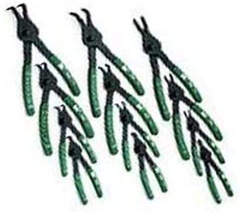 SK 7612 12 Piece Utility Grade .038-Inch.047-Inch.070-Inch and .090-Inch Straight 45 Degree and 90 Degree Convertible Retaining Ring Plier Set