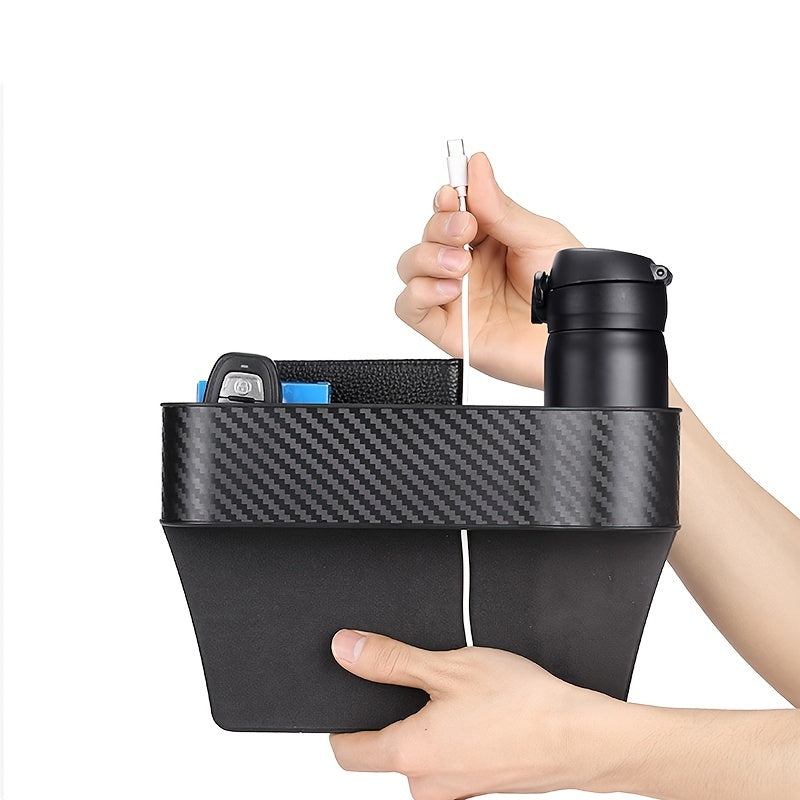 1pc Car Seat Gap Filler Organizer, Multifunctional Car Seat Key Holder Passenger Driver Front Seat Side StoraBox With Cup Holder