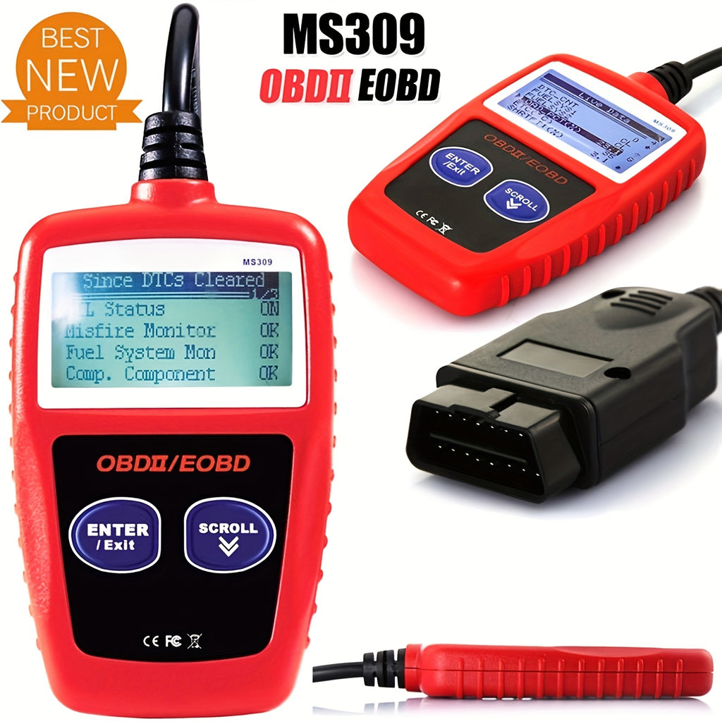 MS309 OBD2 OBDII EOBD Fault Code Reader, Car Diagnostic Scanner Tool