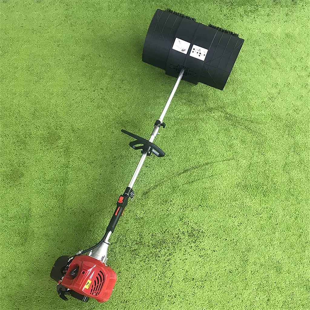 DNYSYSJ 2-Cycle Engine Handheld Gas Powered Broom,52cc Walk Behind Sweeper for Lawn Care Driveways 2.3HP, 1700W