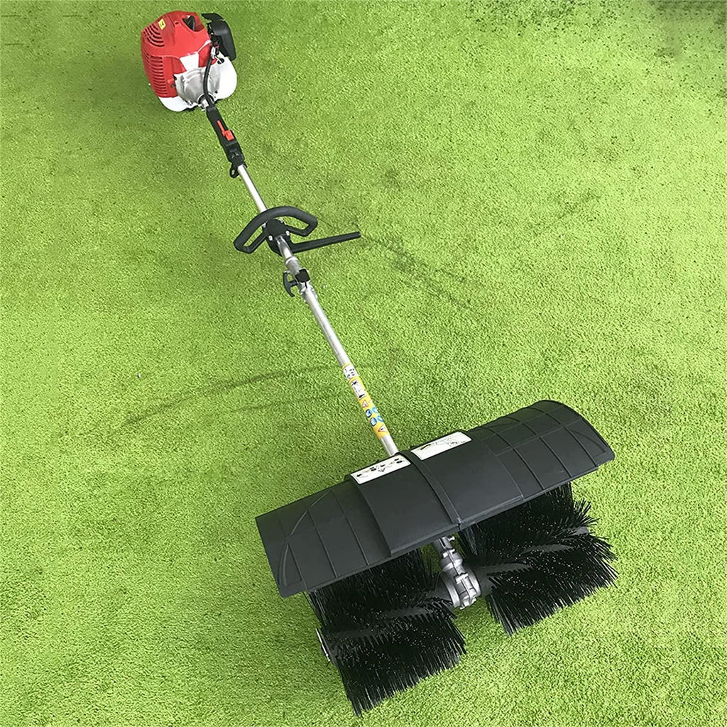 DNYSYSJ 2-Cycle Engine Handheld Gas Powered Broom,52cc Walk Behind Sweeper for Lawn Care Driveways 2.3HP, 1700W