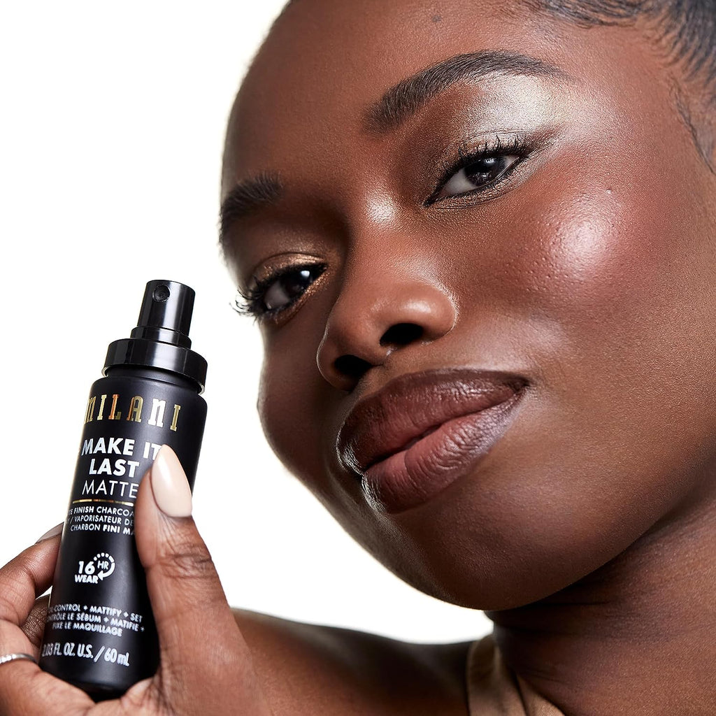 Milani Make it Last Charcoal Matte Setting Spray- Long Lasting , Cruelty-Free Makeup Primer and Finishing/Setting Spray for Oily Skin - - 2 Pack