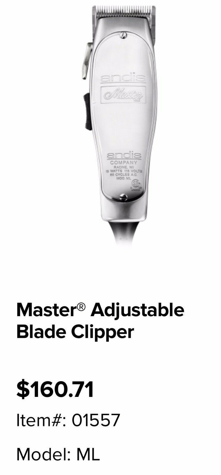 ANDIS  ADJUSTABLE BLADE CLIPPER #: 01557, UPC 040102015571 , MADE IN USA